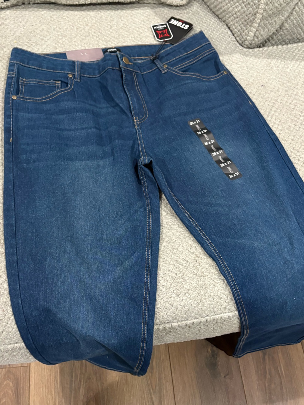 Classic Dark Wash Straight Leg Jeans